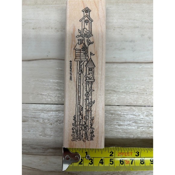 Vintage 1997 Stampin' Up! Not So Short Notes Set Of 4 Wood Mounted Rubber Stamps - Picture 4 of 8